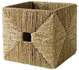 cubo de mimbre para guardar juguetes