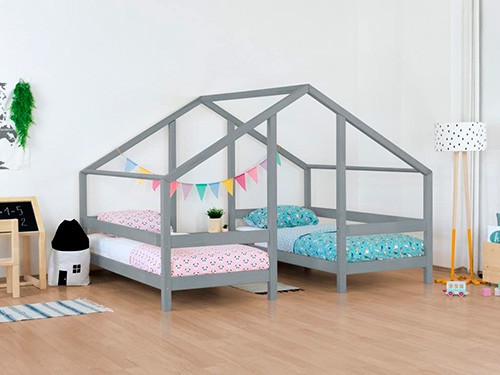 Cama Montessori doble para dos niños